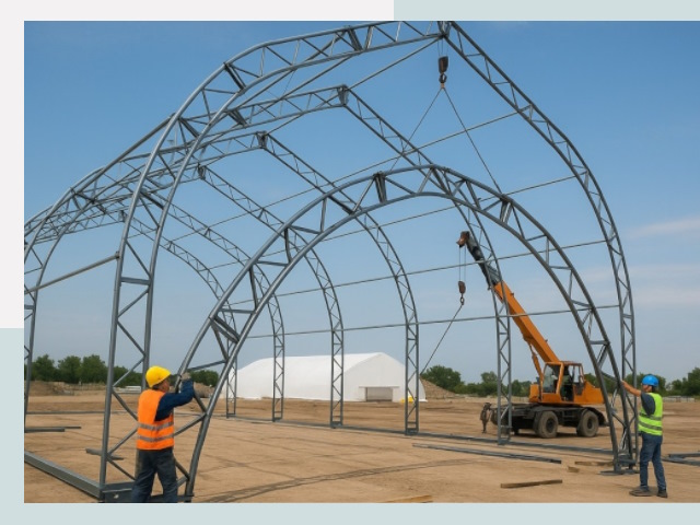 Монтаж ангаров в Великом Устюге от 611 руб. - Надежно и быстро